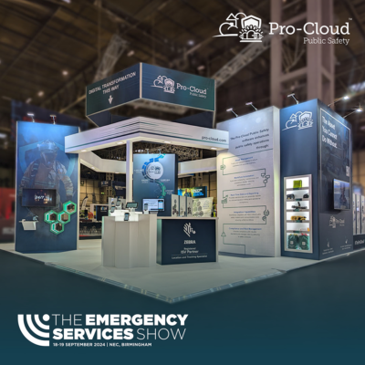 pro-cloud public safety exhibition stand at the emergency services show 2024